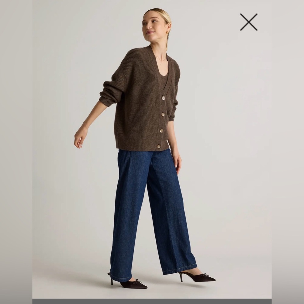 Quince Brown Mongolian Cashmere Cardigan